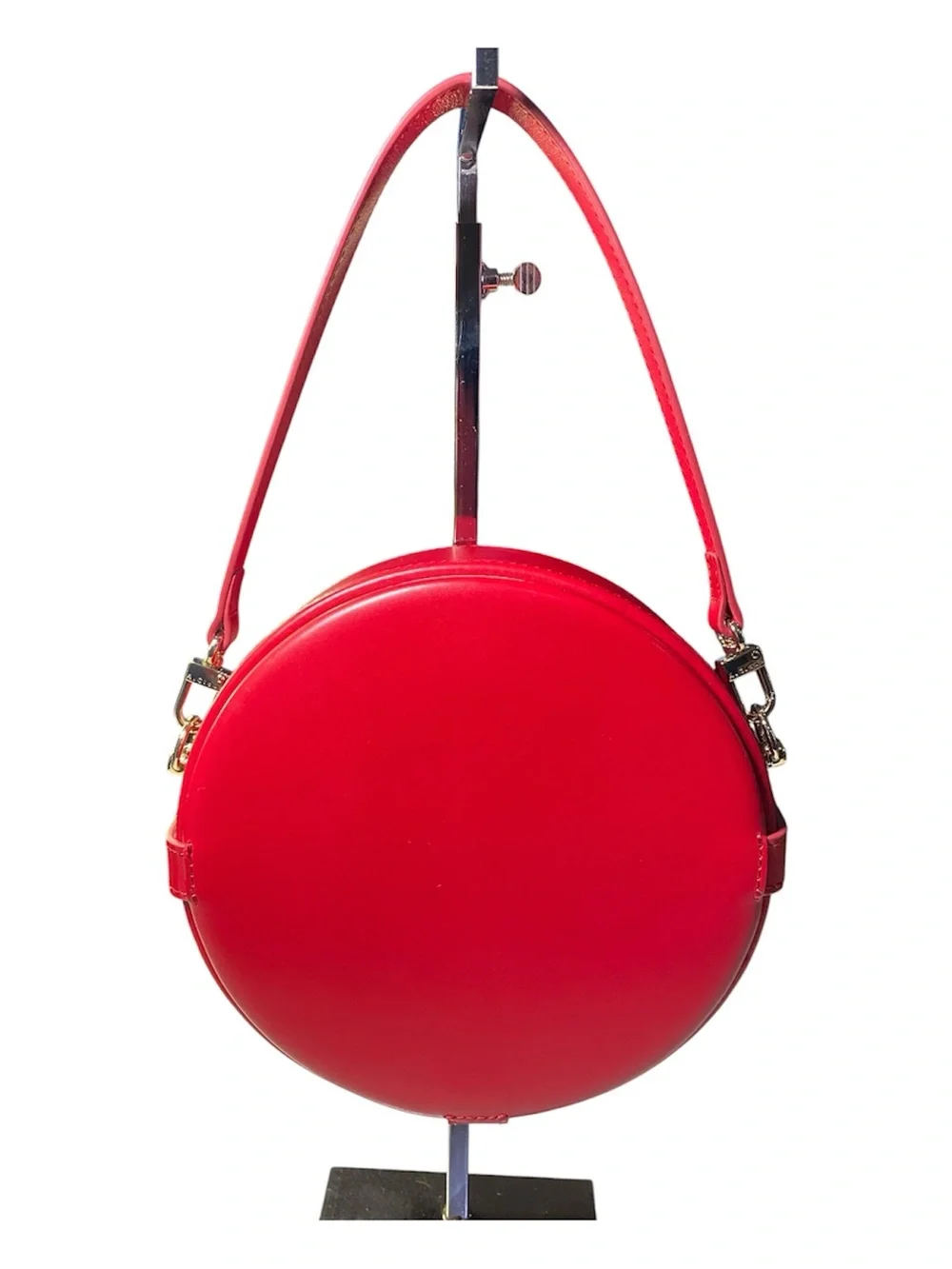 A.Cloud Round Bag Red Leather Crossbody Minimalist Geometric Quality - Picture 6 of 16